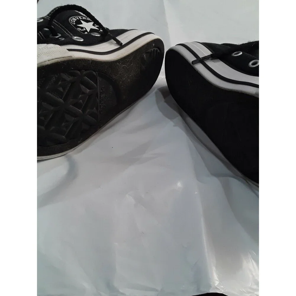 Converse Sneakers, All Star Chuck Taylor High Top Black with Plaid. Rare.